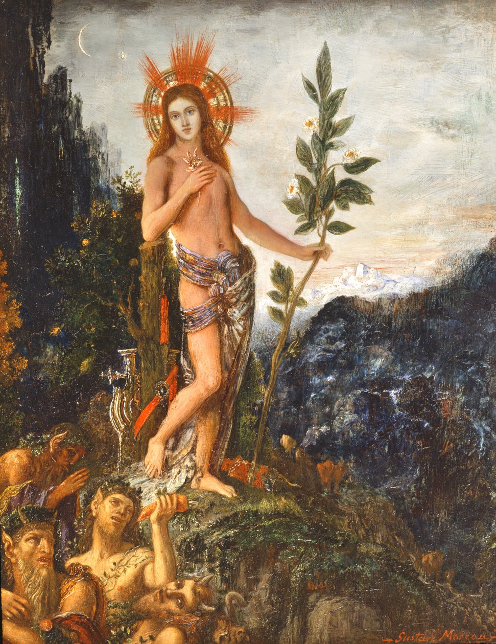 Apollo tar emot herdarnas offer av Gustave Moreau