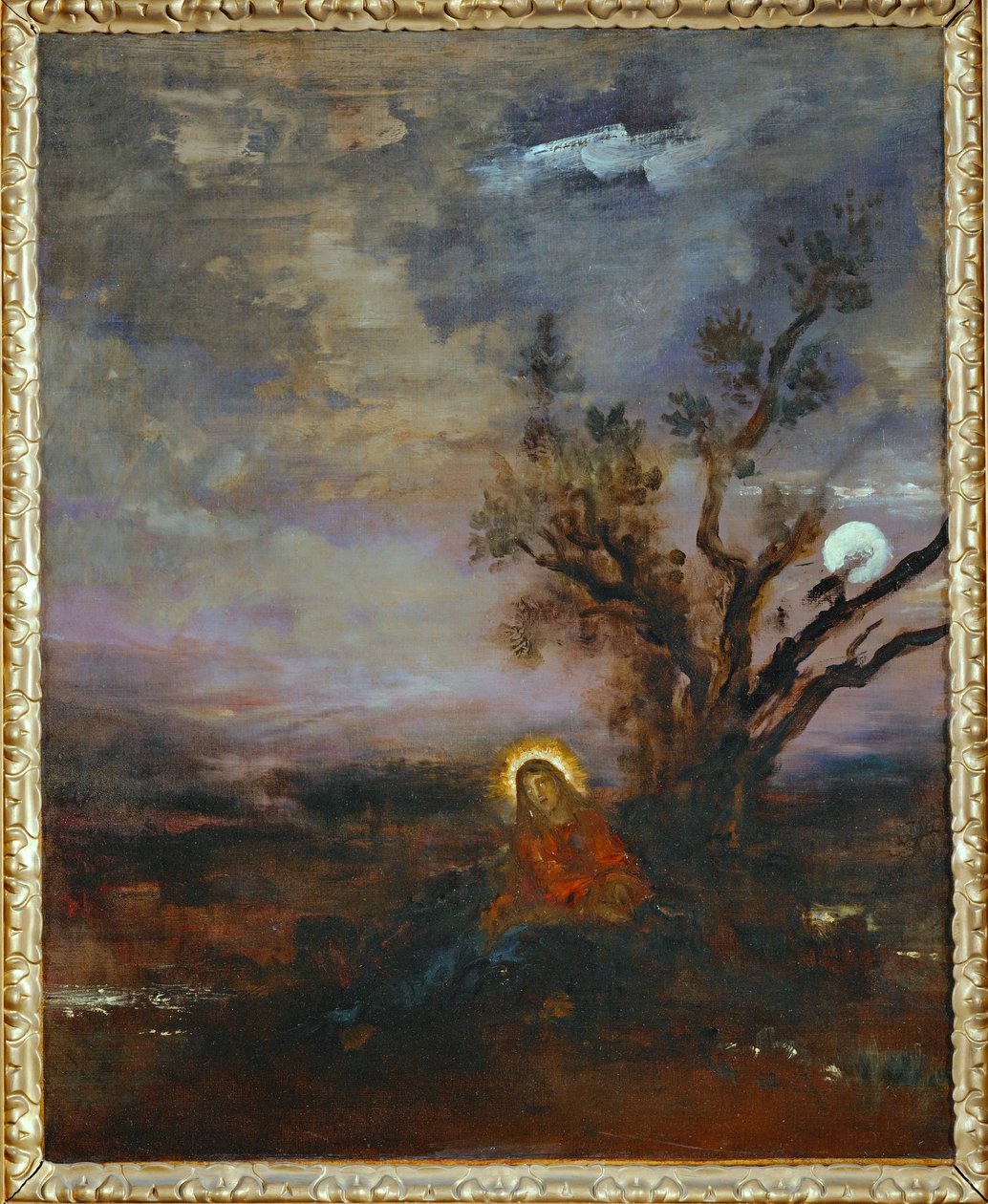 Kristus på Olivberget (målning på duk) av Gustave Moreau