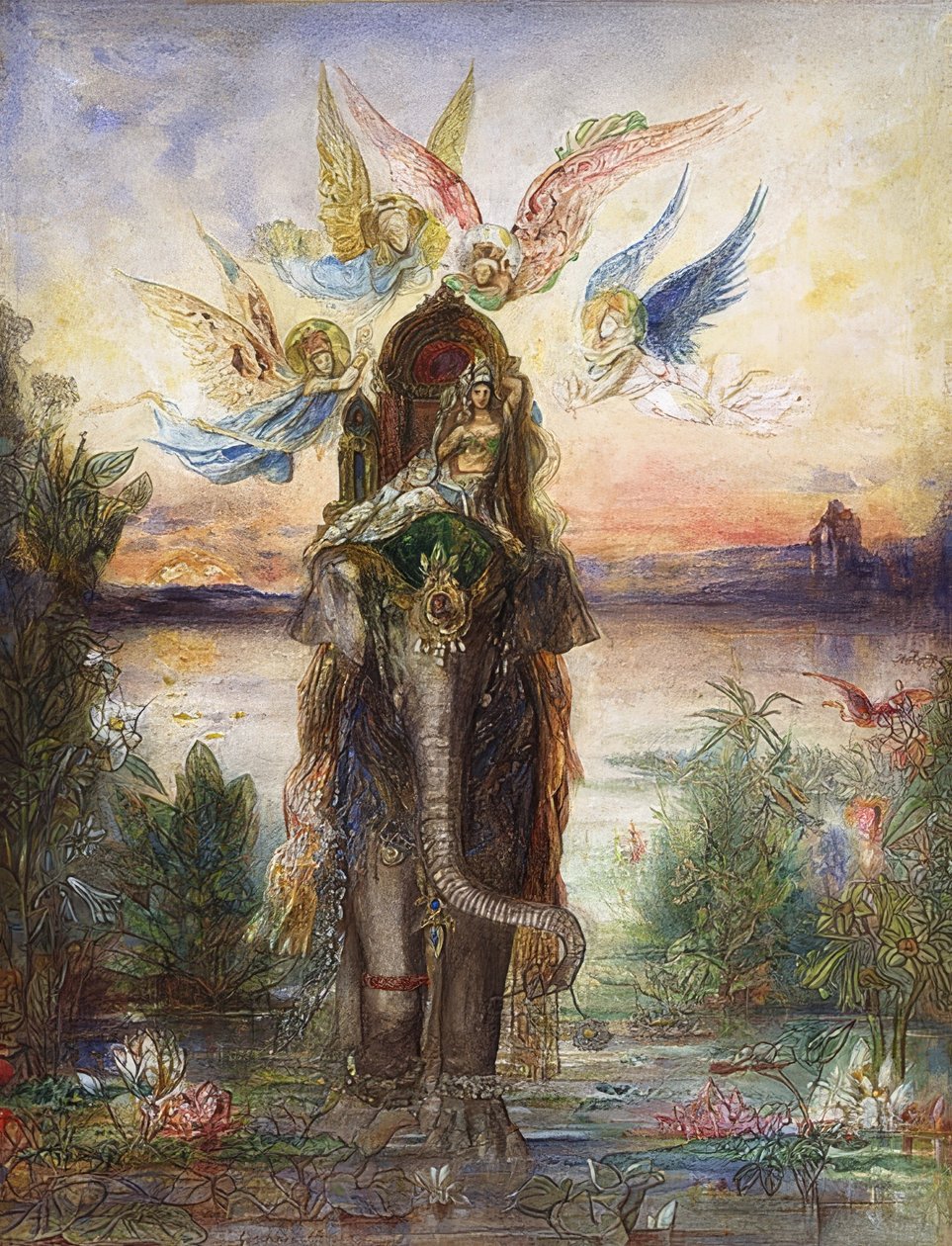 Der Heilige Elefant (Peri). 1882 av Gustave Moreau