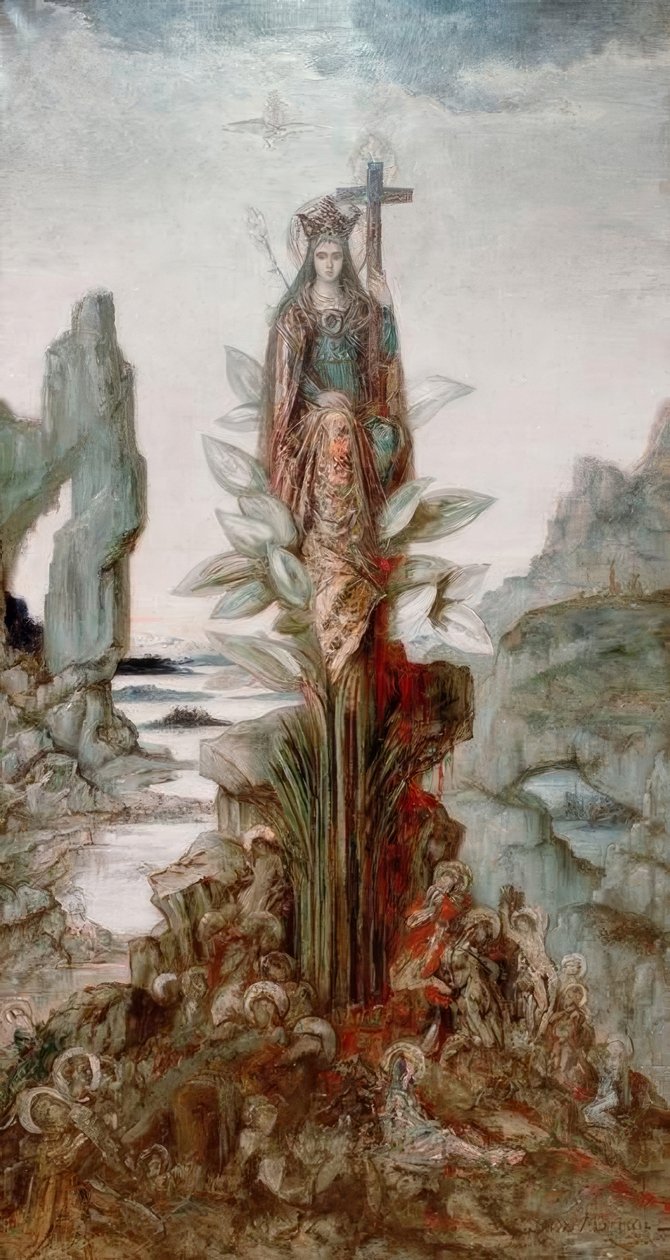 Mystisk blomma av Gustave Moreau