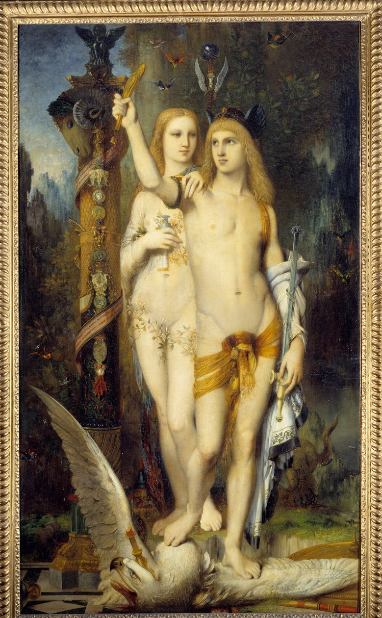 Jason och Medee Målning av Gustave Moreau (1826-1898) 1865 Sön. 2,04x1,15 m Paris, musee d