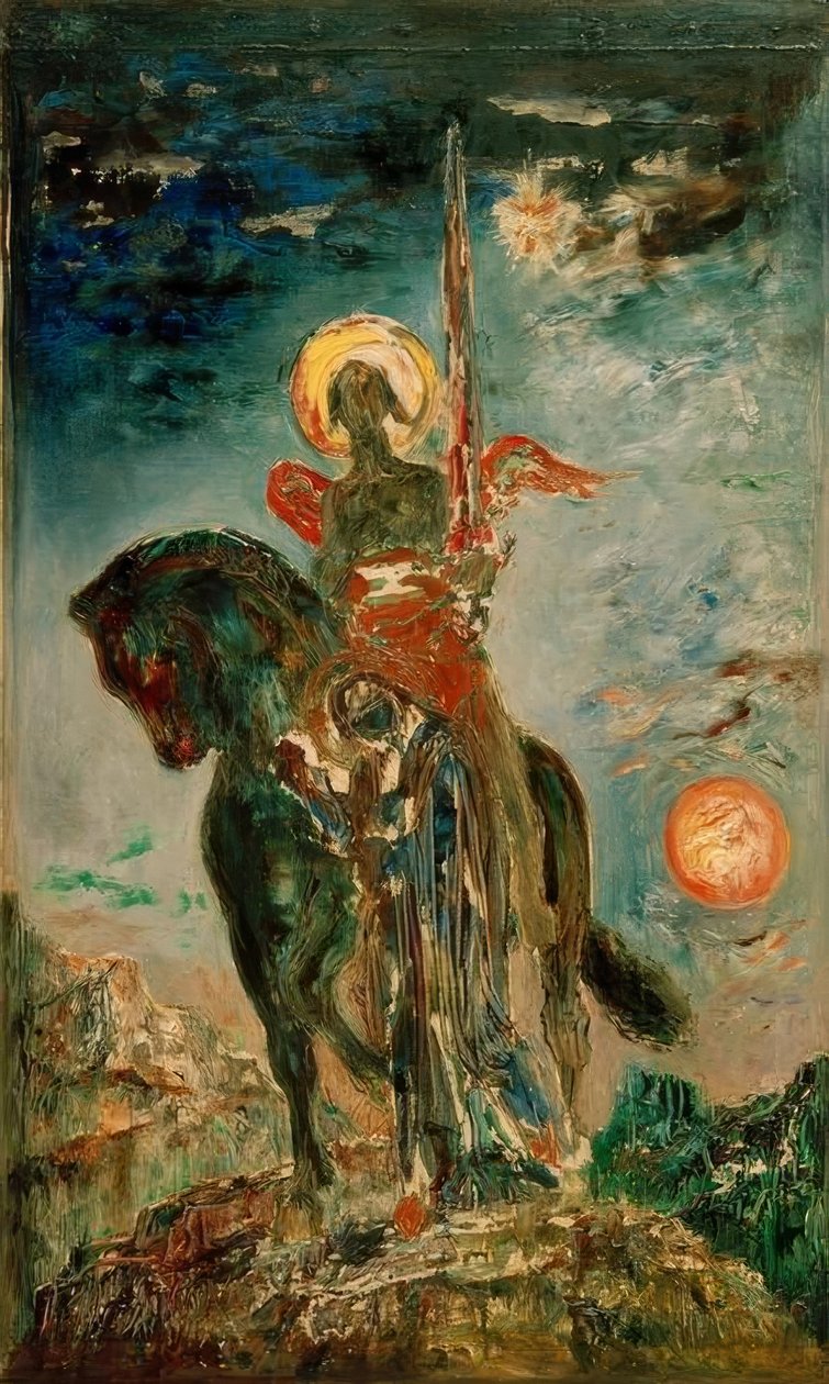 Ödet och dödens ängel av Gustave Moreau