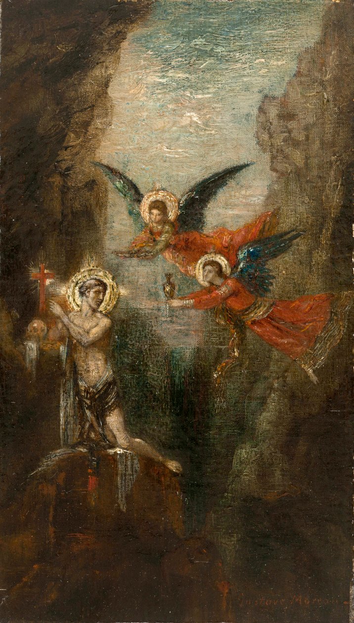 Moreau - Ett helgon i öknen, omkring 1879 av Gustave Moreau