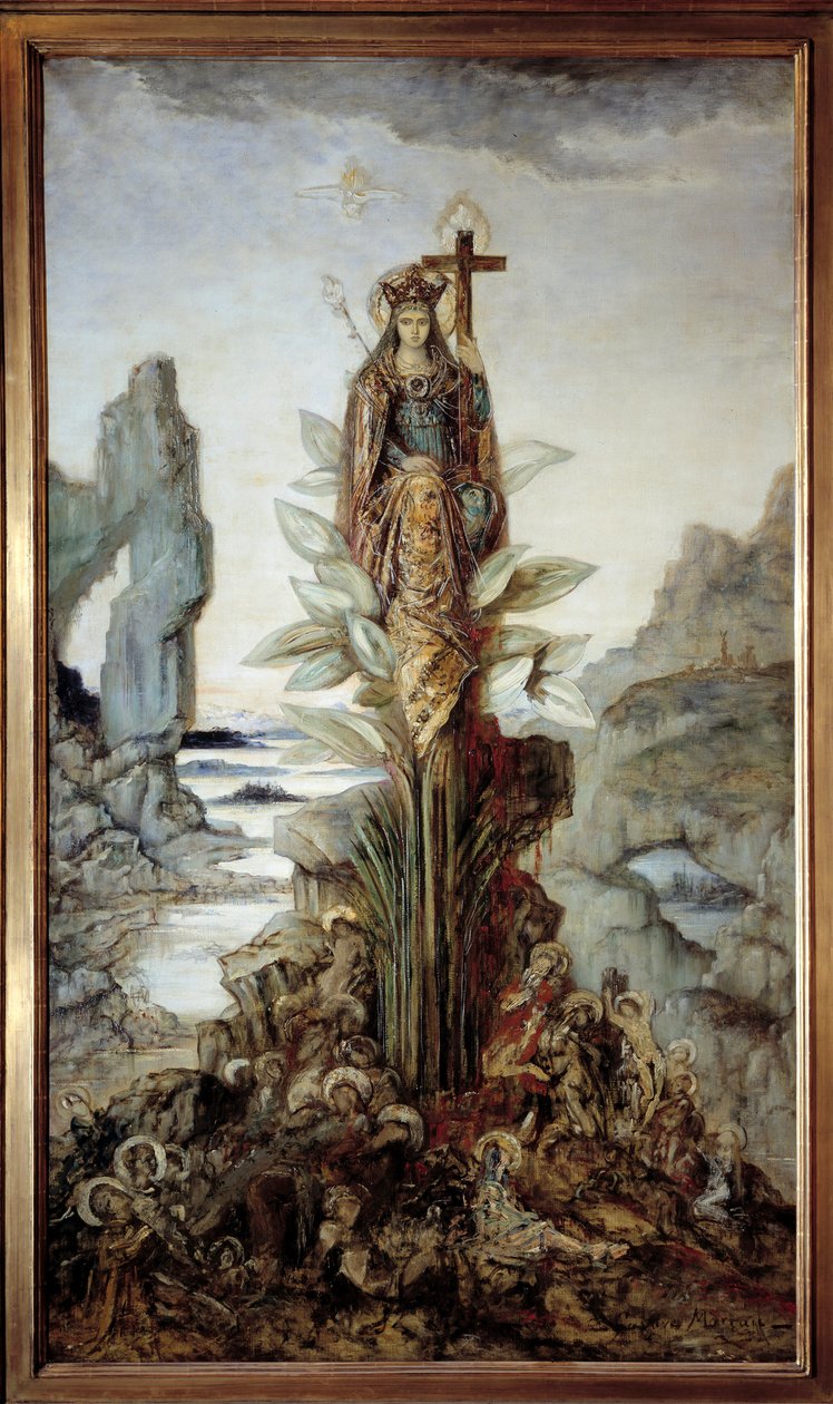 Mystisk blomma. Målning av Gustave Moreau (1826-1898) av Gustave Moreau