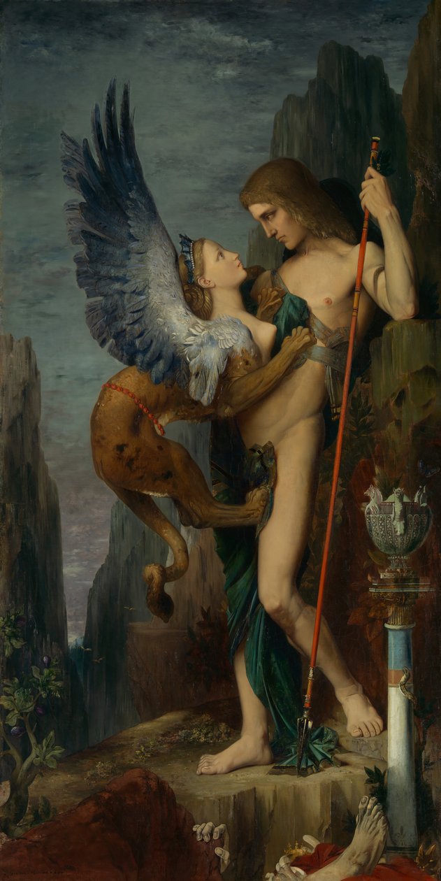 Oidipus och sfinxen, 1864. av Gustave Moreau