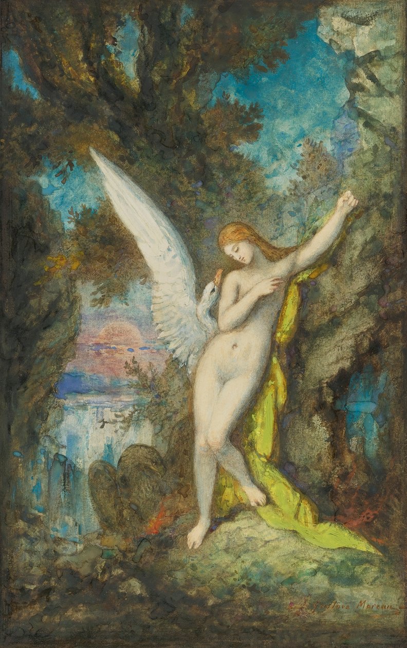 Mall:Leda anstehe Swan av Gustave Moreau