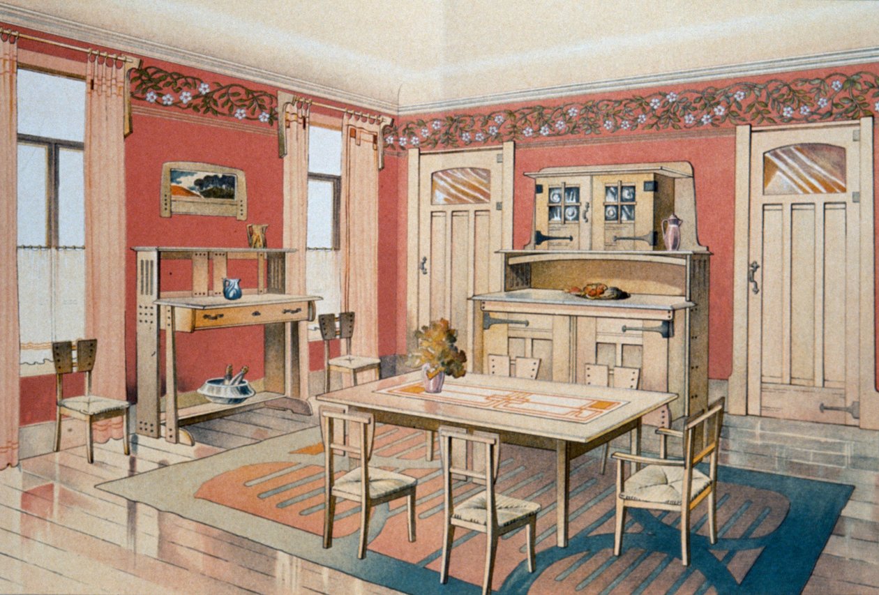 Design av jugendmatsal av Gustave Serrurier Bovy