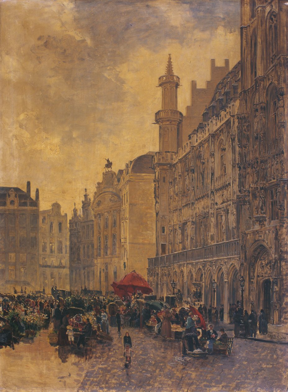 Grande Place i Bryssel av Gustave Walckiers
