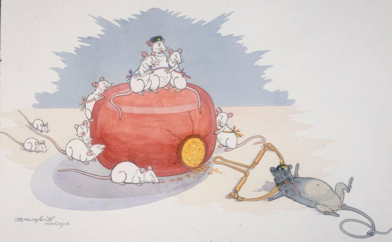 Första veckan. / Le Gourmand puni / Karikat av G.Wendt av Gustave Wendt