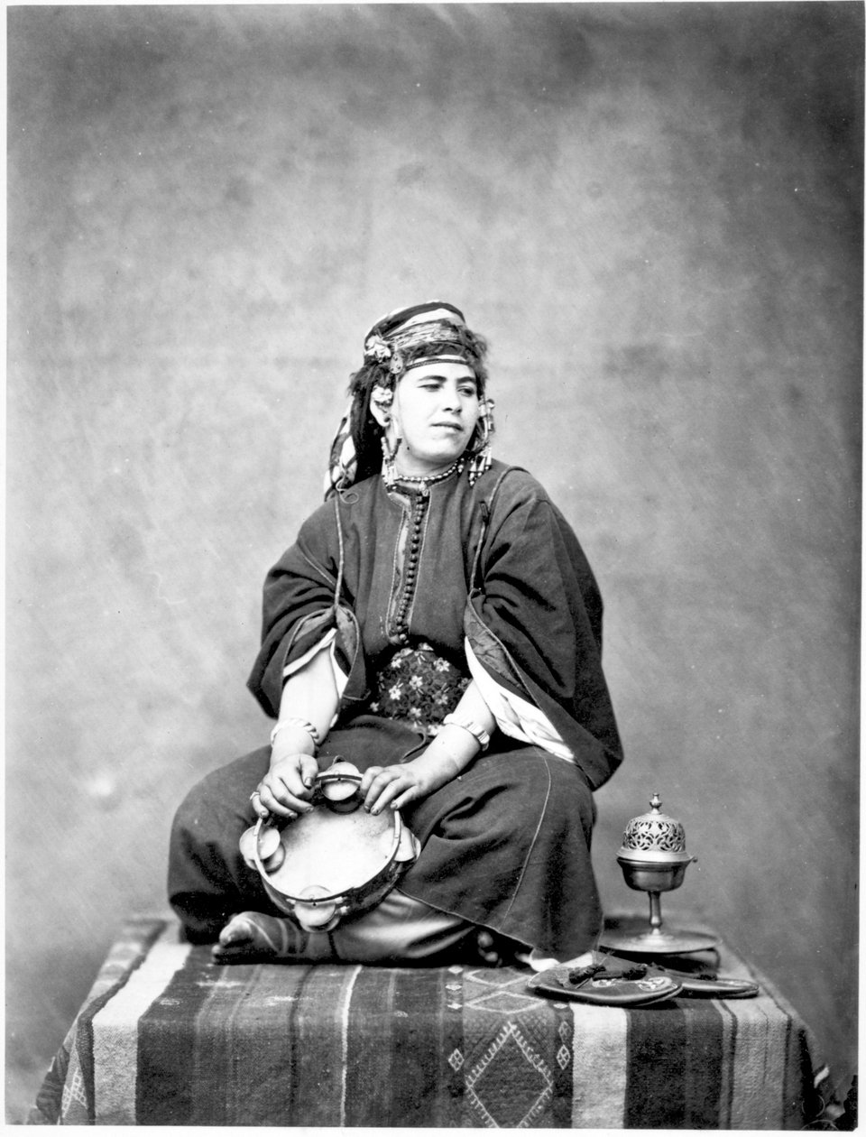 Harem Slave, Algeriet, 1859 (albumintryck från vått kollodiumnegativ) av Gustave de Beaucorps