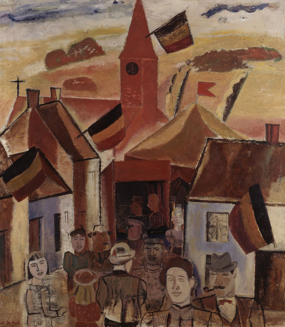 Village Fair, ca 1930 (olja på duk) av Gustave de Smet