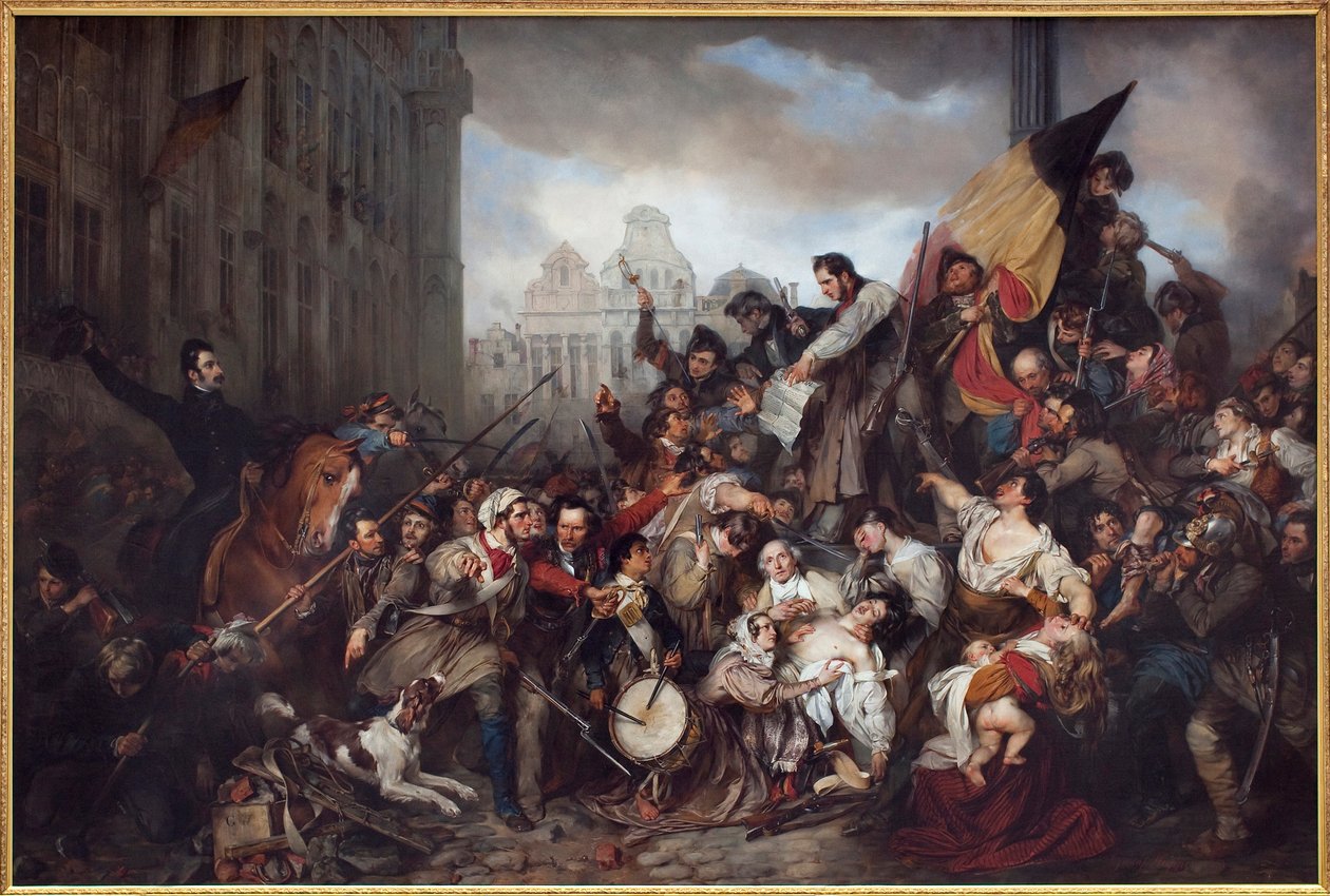 Den belgiska revolutionen 1830, 1835 av Gustave Wappers