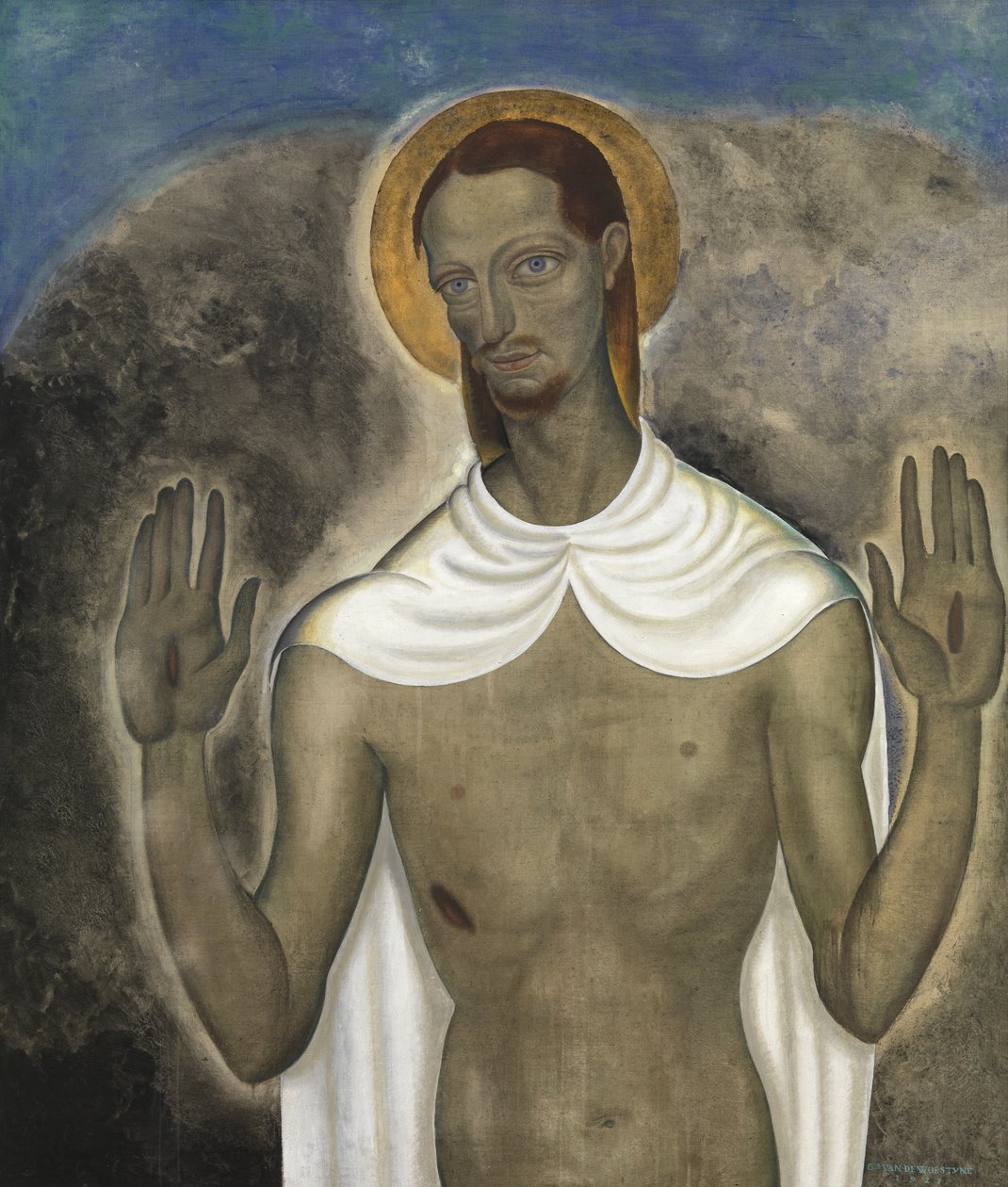 Kristus visar sina sår av Gustave Van de Woestyne