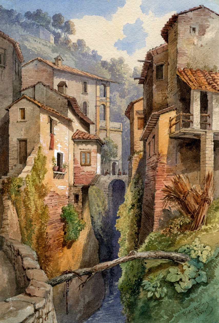 Lucca, Toscana, Italien, 1850. av Gustavo Witting