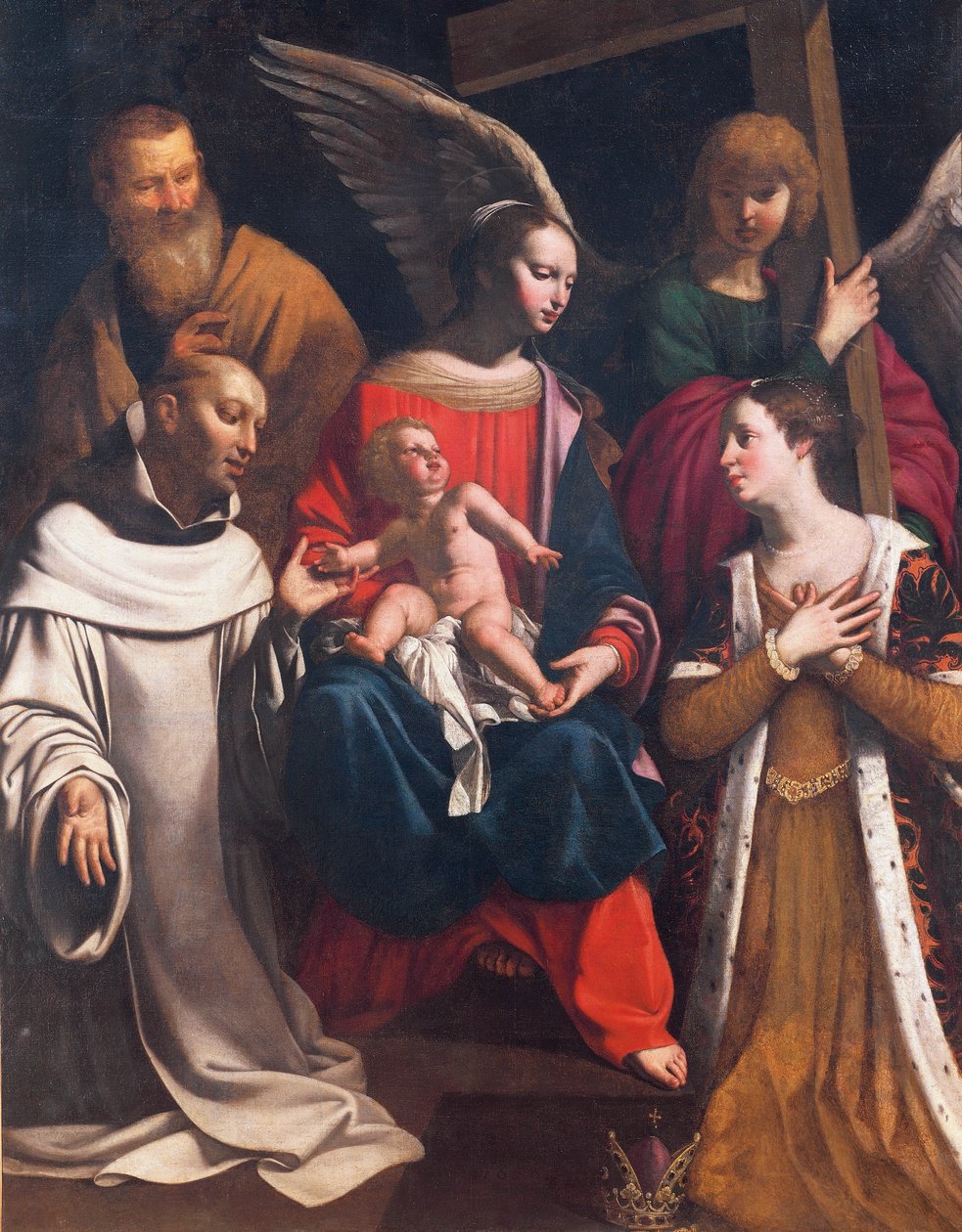 Helig familj med St Bruno och St Elizabeth eller rening av Guy Francois