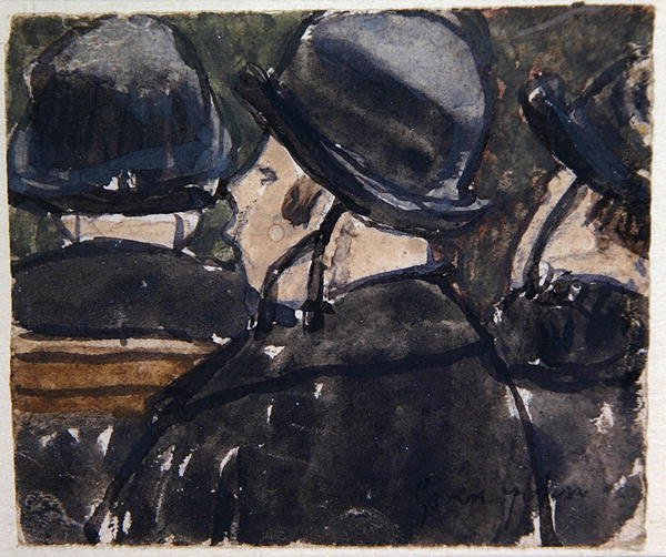Chapeaux aux Brides (akvarell på papper) av Gwen John