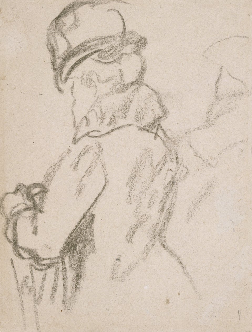 Mademoiselle Pouvereau (kol på papper) av Gwen John