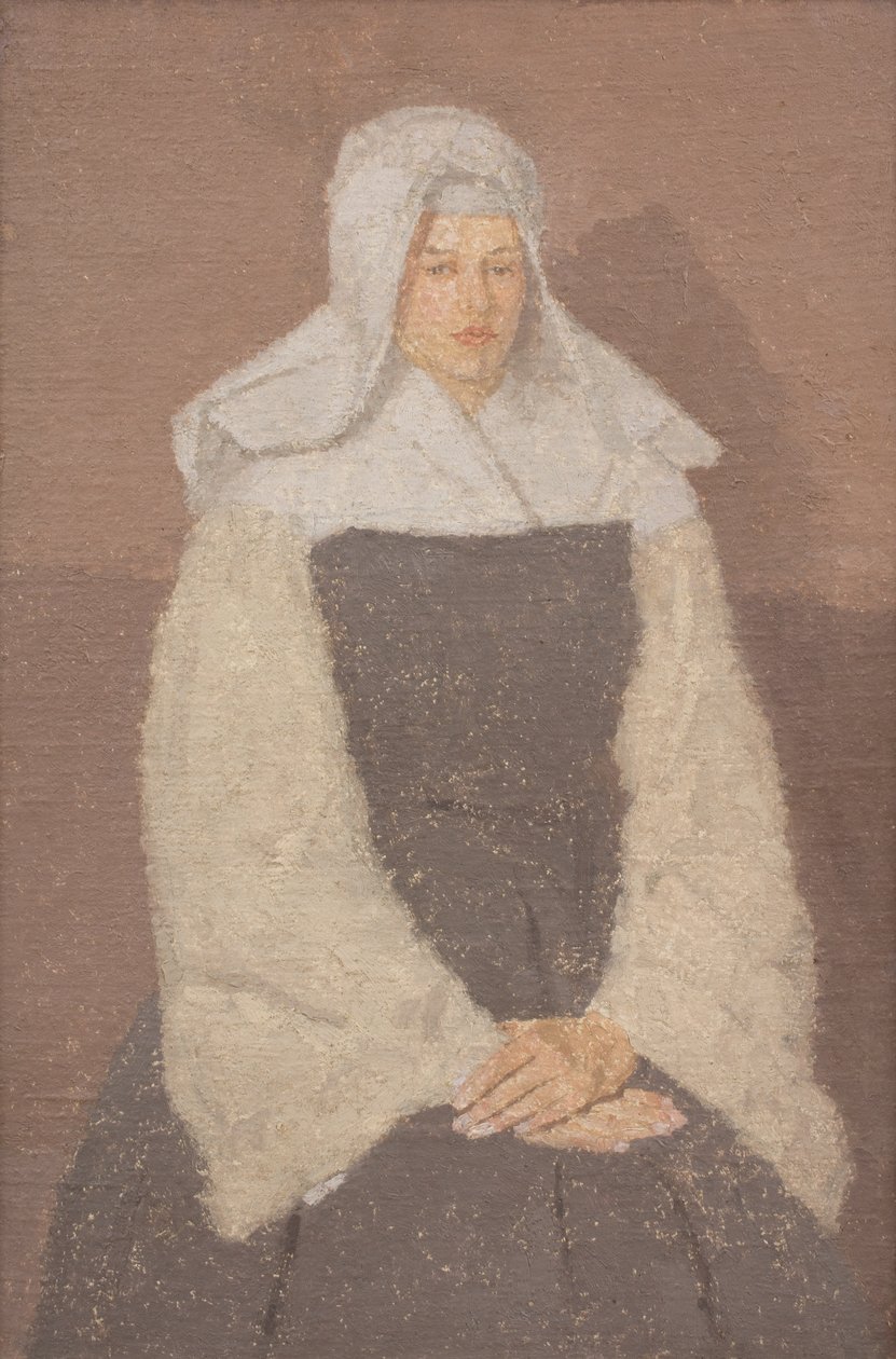 Porträtt av en ung nunna, ca 1918-19 (olja på duk) av Gwen John