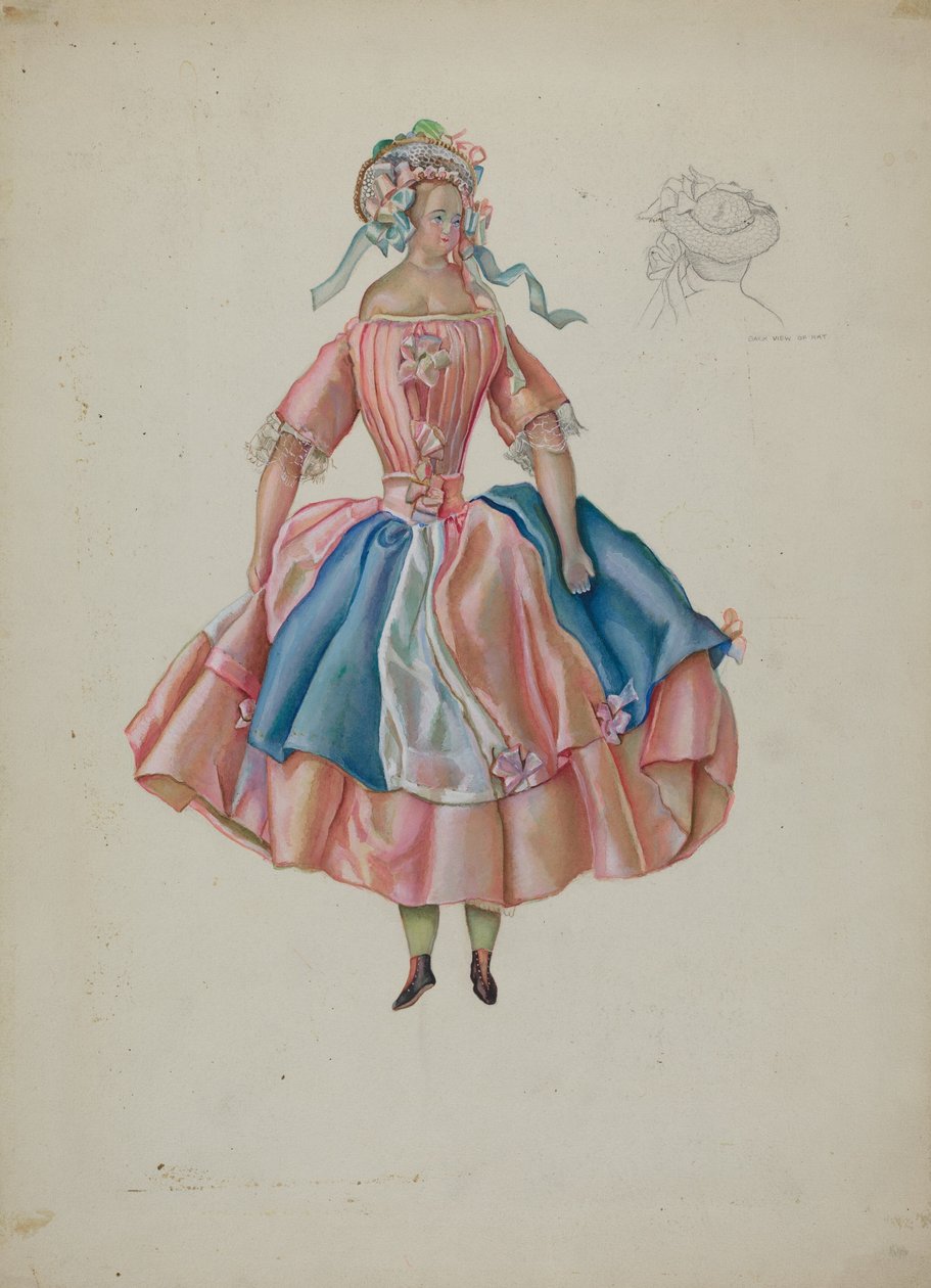 Docka i kostym, ca. 1937. av Gwyneth King