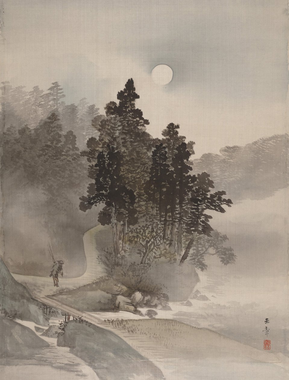 Reser i månsken, 1800. av Gyokusho Kawabata