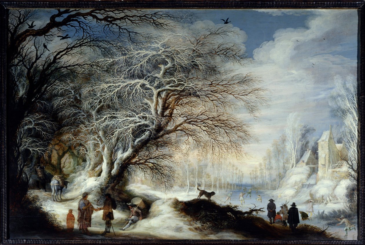 Vinterlandskap. Målning av Gysbrecht Lytens av Gysbrecht Lytens or Leytens