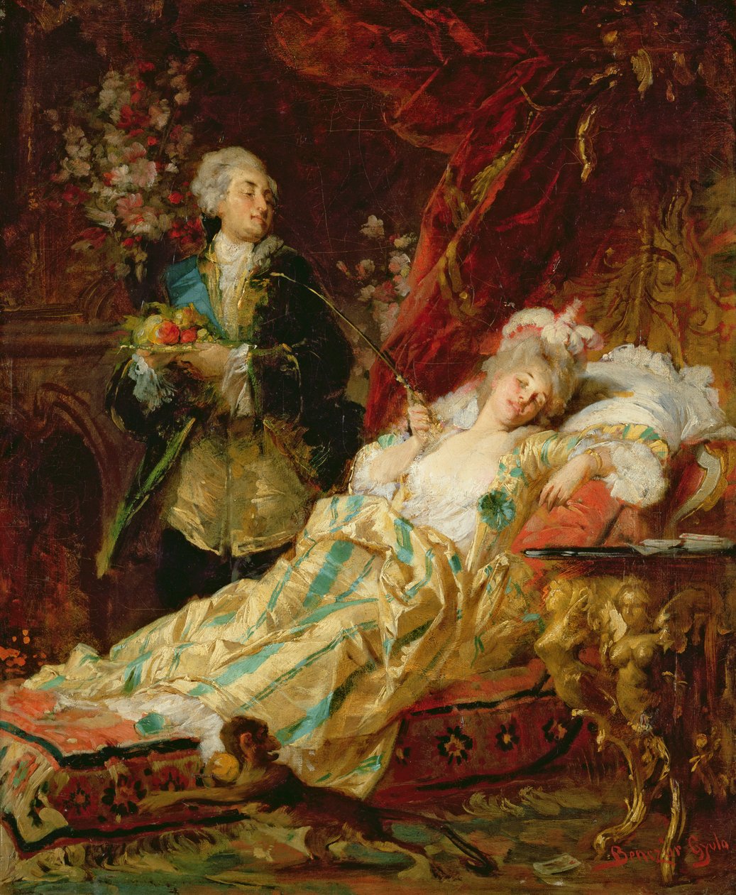 Louis XV na Madame Dubarry swed av Gyula Benczúr