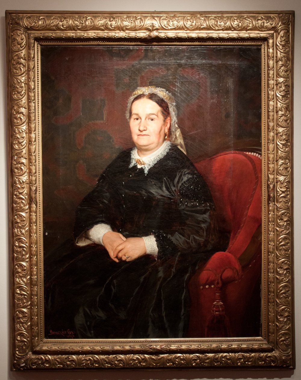  Portrait of Karolyne TutkonMagyar: Tutko Karolyne portrejan av Gyula Benczúr