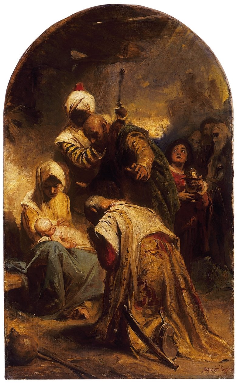 Adoration of the three Kings av Gyula Benczúr
