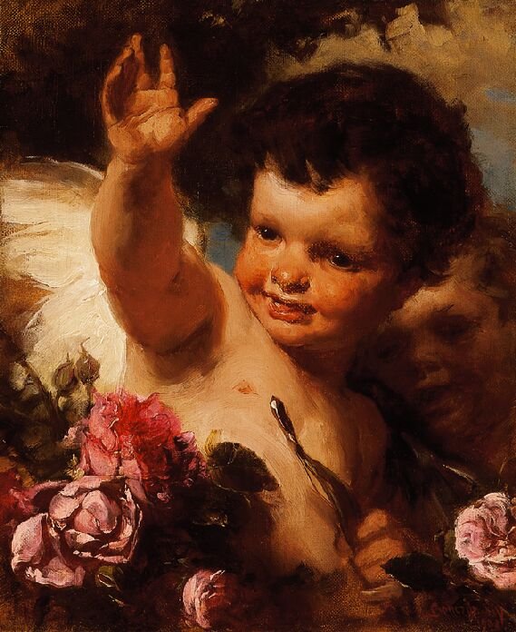 The Shooted Arrow Cupid av Gyula Benczúr