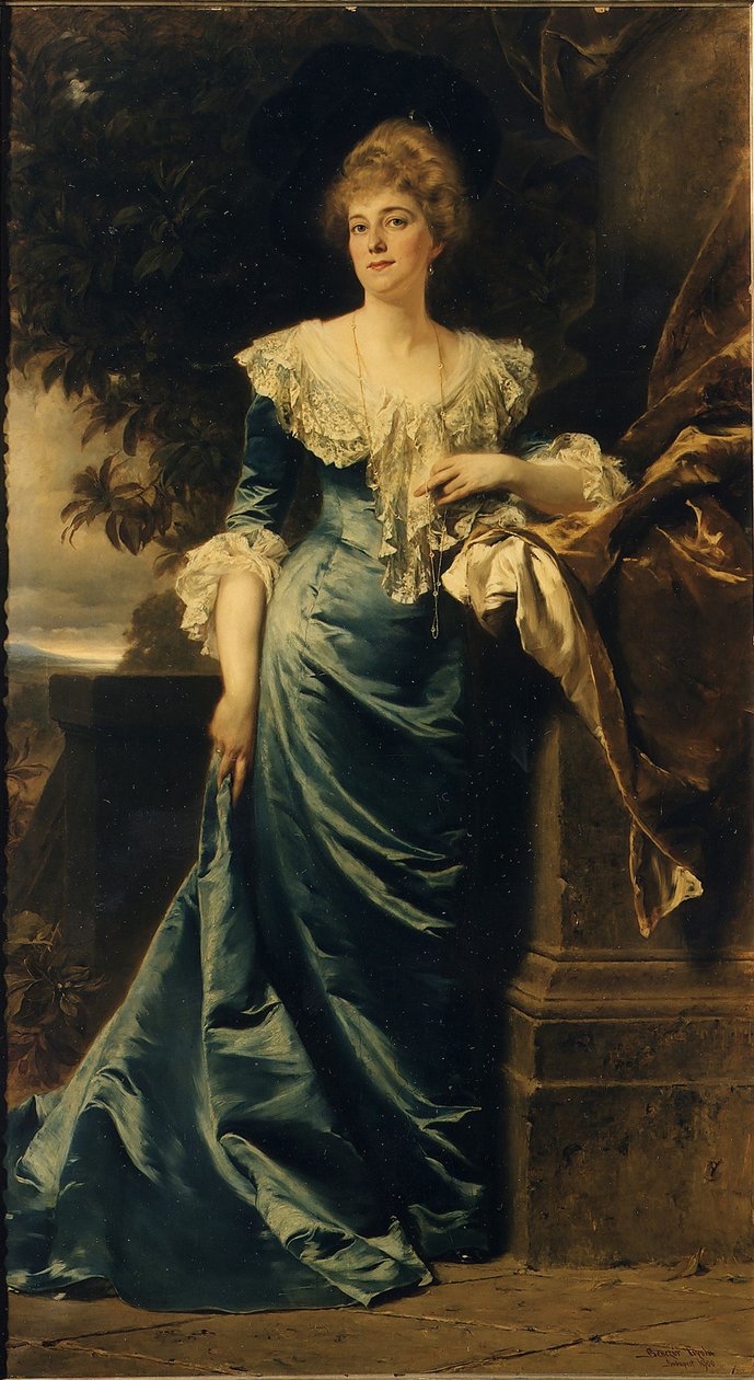Porträtt av Hedwig de Ligne, 1900. av Gyula Benczúr