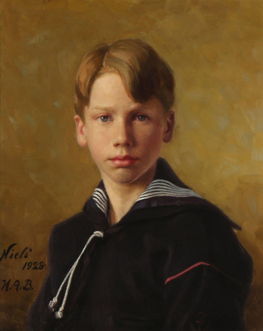  Portrt af kunstnerens nev NilsPortrait of the artists nephew Nils av H. A. Brendekilde