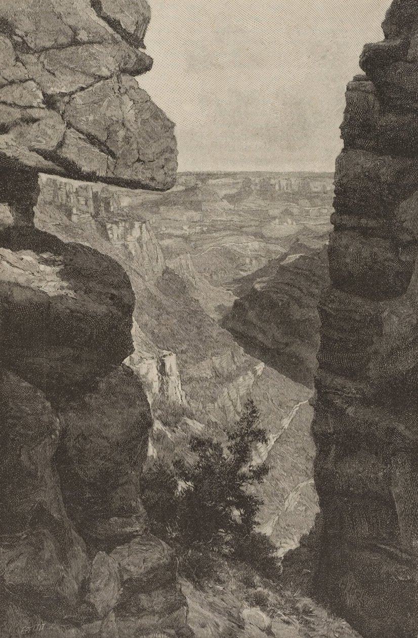 Grand Ca ~ non (sic) i Colorado, utsikt från Hance Trail av H. Bolton Jones