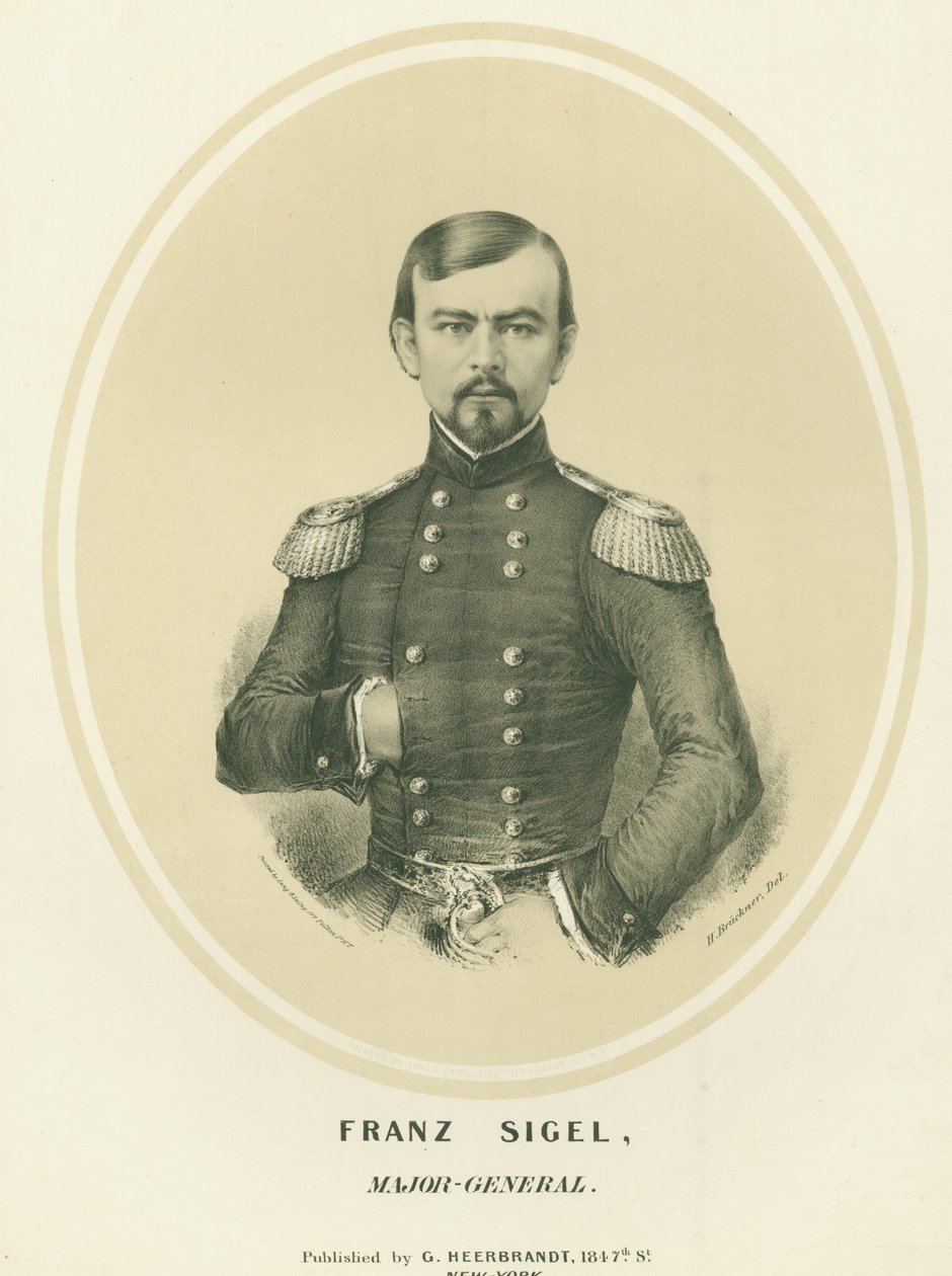 Bust portrait of a man in uniform av H. Bruckner