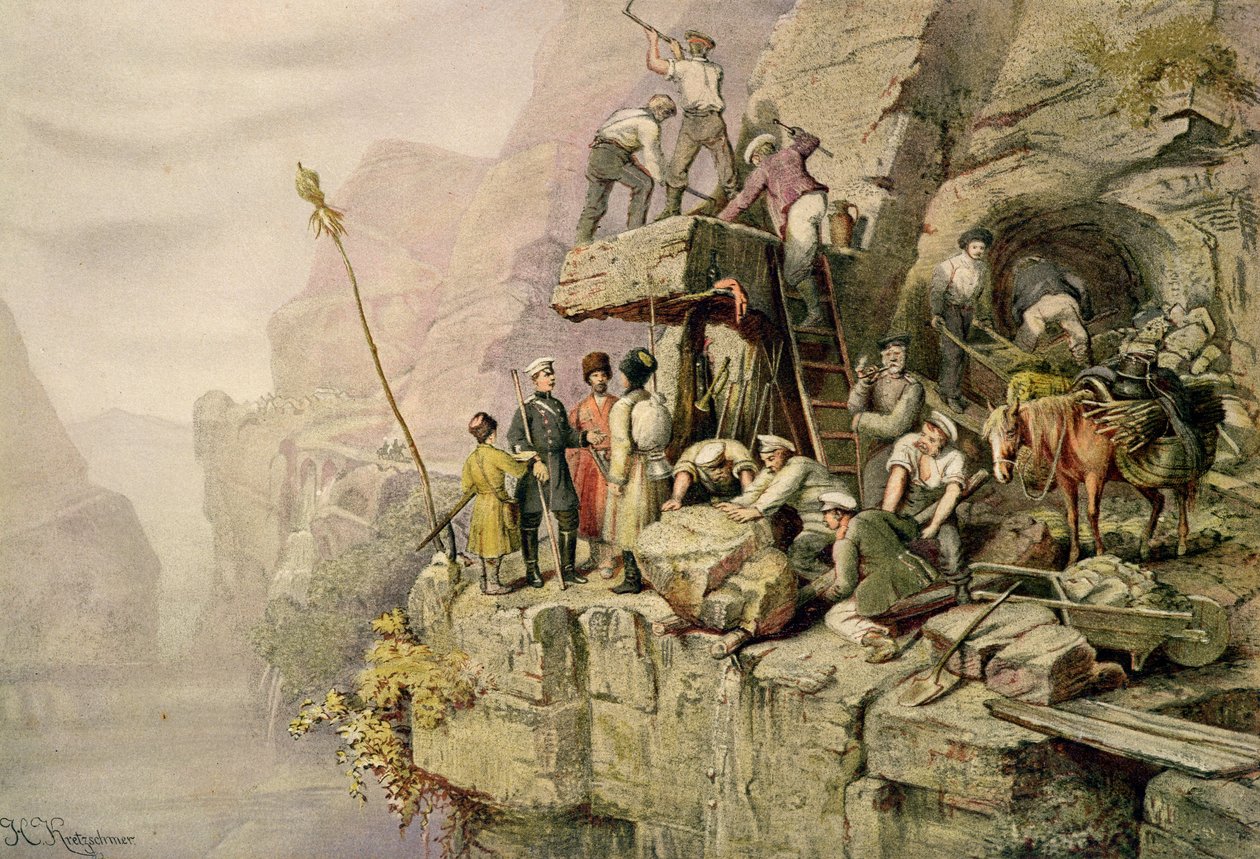 Ett stenbrott, 1833 av H. Kretzschmer