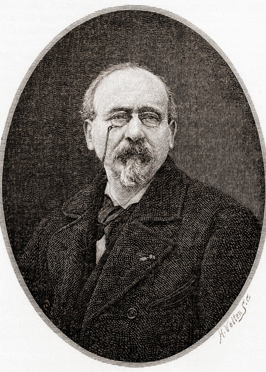 Charles Victor Cherbuliez, från The Century Illustrated Monthly Magazine, publicerad 1884 (trägravyr) av H. Velten