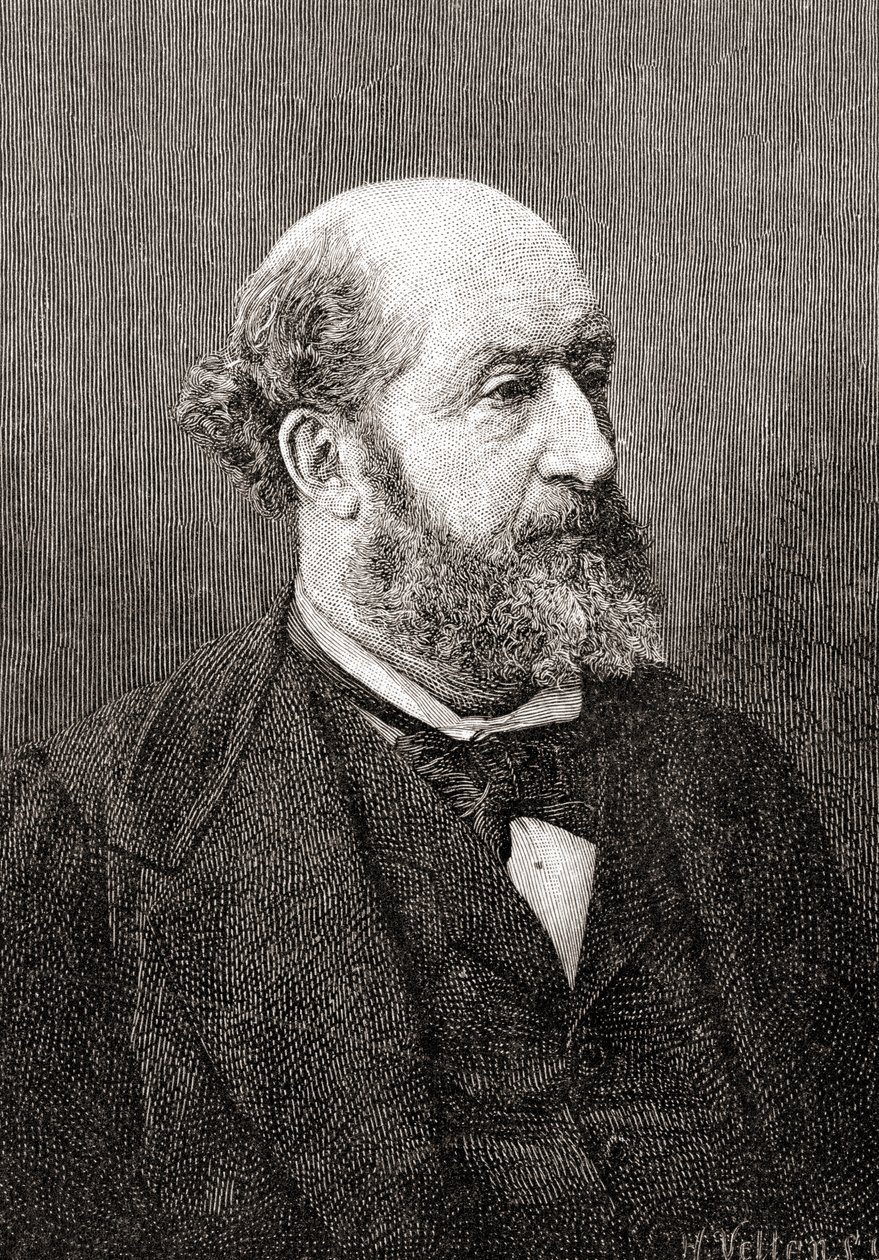Guillaume Victor Émile Augier, från The Century Illustrated Monthly Magazine, publicerad 1884 (trägravyr) av H. Velten