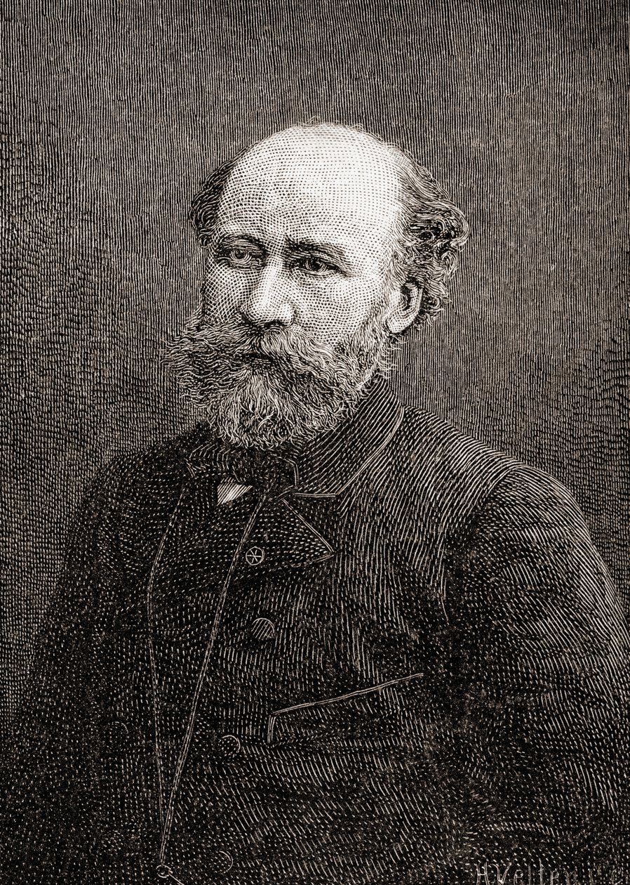 Octave Feuillet, från The Century Illustrated Monthly Magazine, publicerad 1884 (trägravyr) av H. Velten
