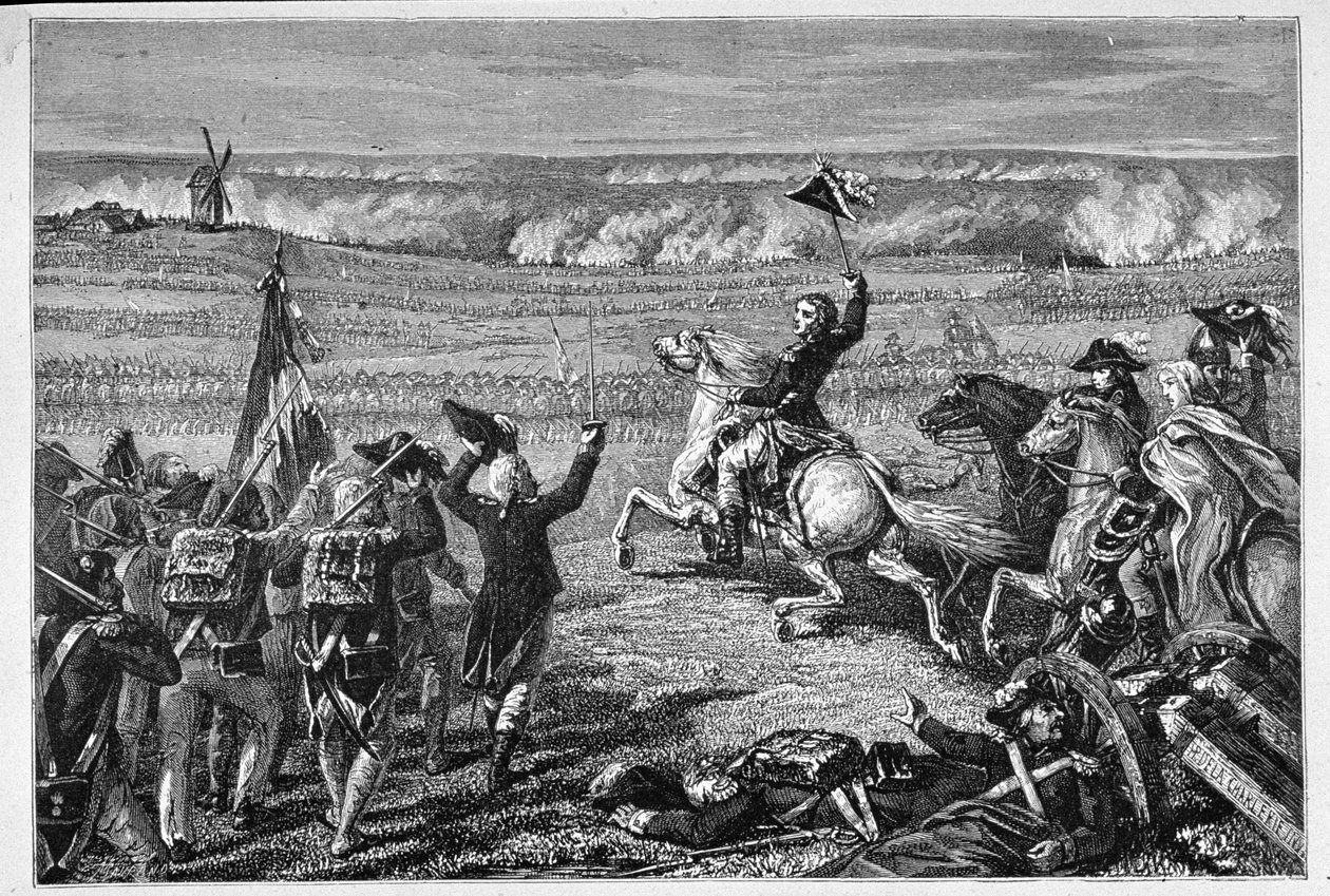 Slaget vid Valmy, 20 september 1792, graverat av Charles Maurand av H. de la Charlerie
