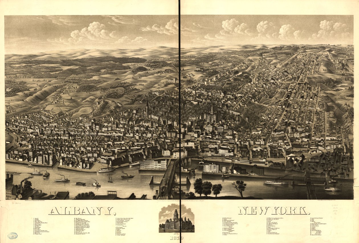 Albany, New York 1879. av H.H. Rowley and Co.; Beck and Pauli