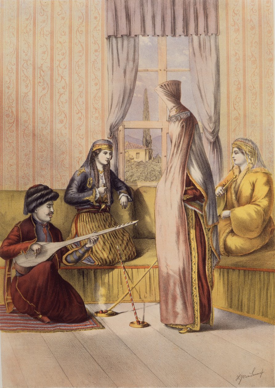 En armenisk brud, graverad av Charles Parsons, 1862 av H.J. van Lennep
