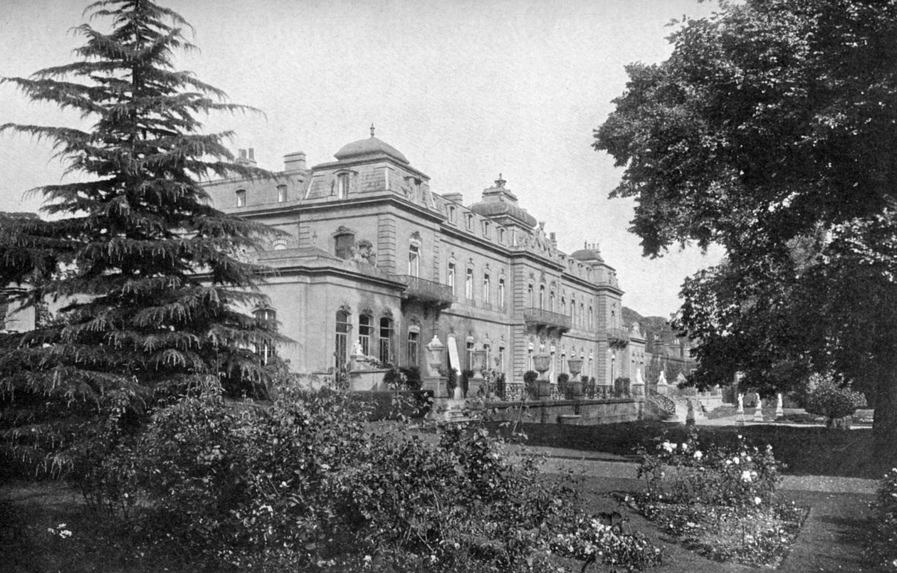 Wrest Park från sydväst, Silsoe, Bedfordshire, 1924-1926 av HN King
