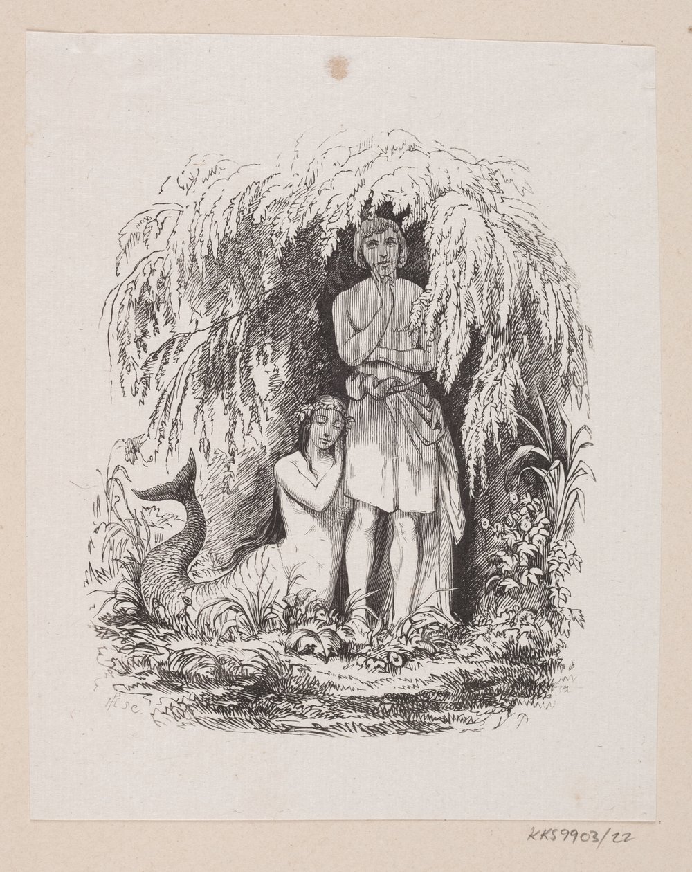 Illustration till "Den lilla sjöjungfrun" i H.C. Andersen, "Sagor och berättelser", volym 1 av H.P. Hansen