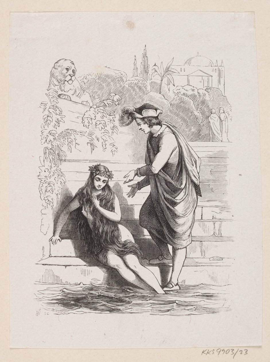Illustration till "Den lilla sjöjungfrun" i H.C. Andersen, "Sagor och berättelser", volym 1 av H.P. Hansen