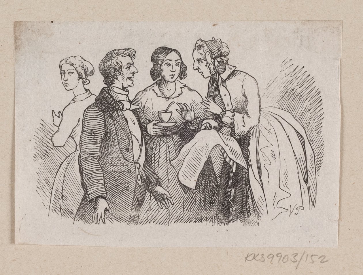 Illustration till "Det är sant" i H.C. Andersen, "Sagor och berättelser", volym 2 av H.P. Hansen