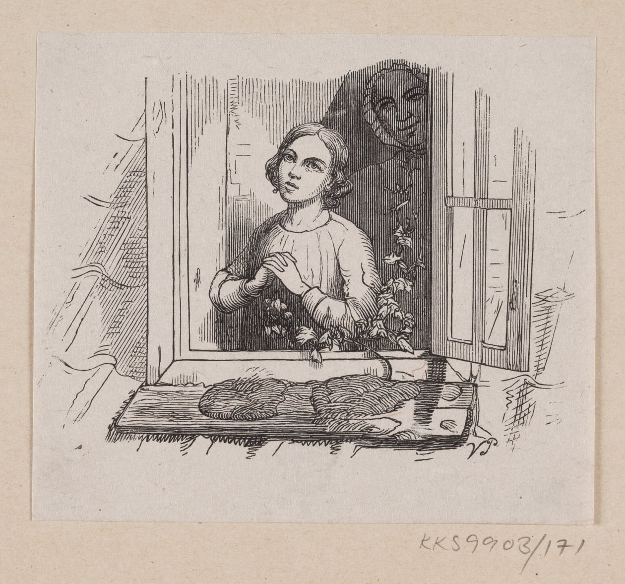 Illustration för "Fem från en ärtskida" i H.C. Andersen, "Sagor och berättelser", volym 2 av H.P. Hansen