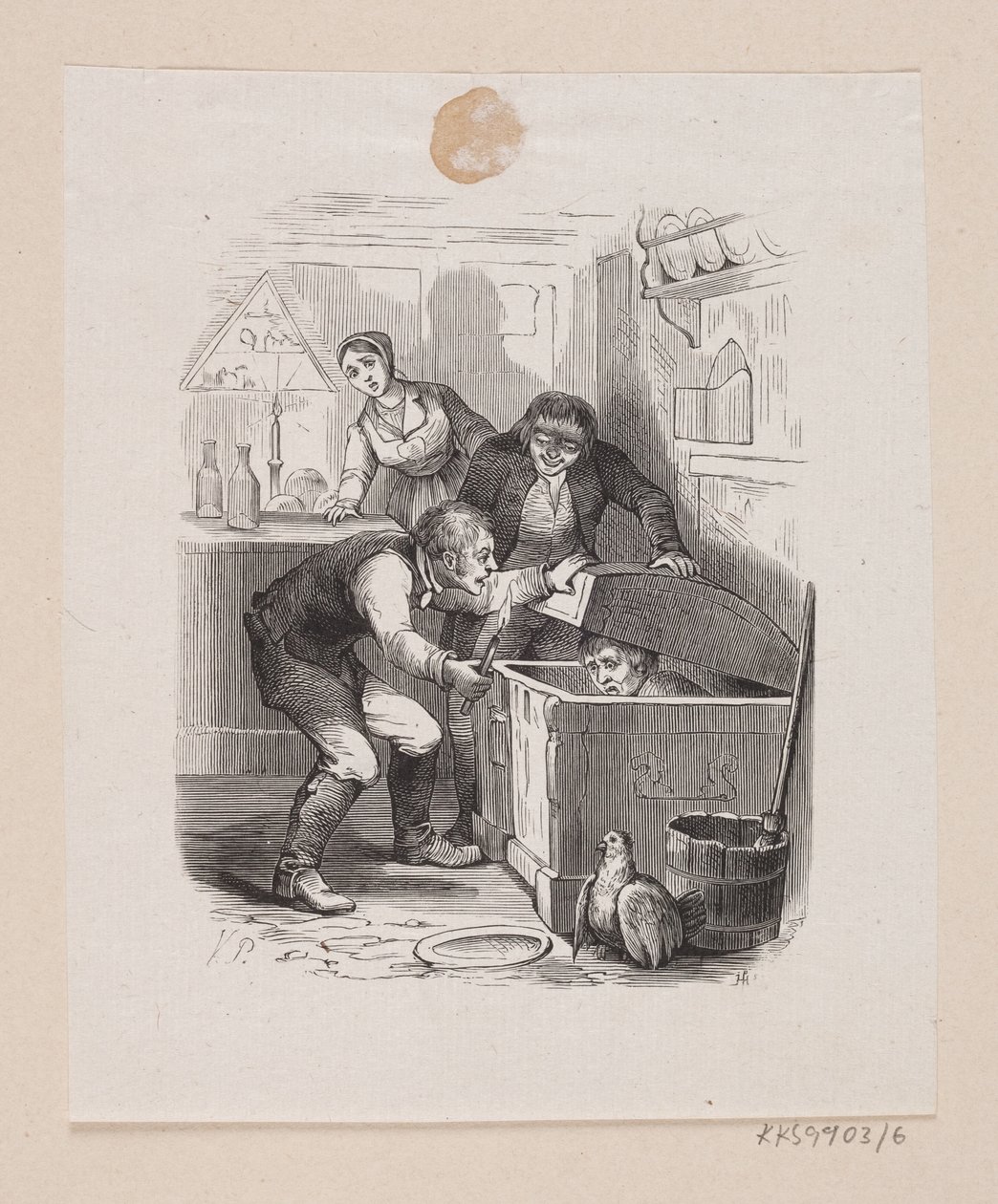Illustration till "Lilla Claus och stora Claus" i H.C. Andersen, "Sagor och berättelser", volym 1 av H.P. Hansen