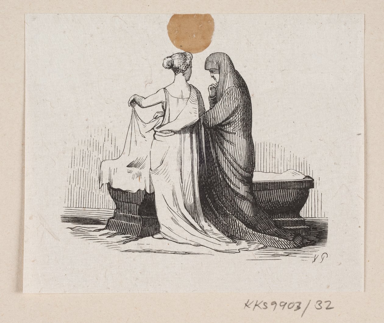 Illustration till "Lykkens Kalosker" i H.C. Andersen, "Sagor och berättelser", volym 1 av H.P. Hansen