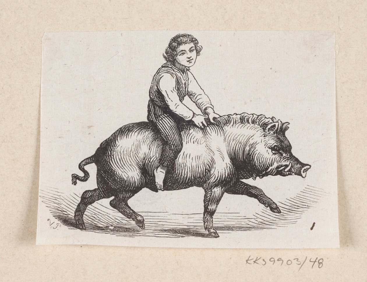 Illustration till "The Metal Pig" i H.C. Andersen, "Sagor och berättelser", volym 1 av H.P. Hansen