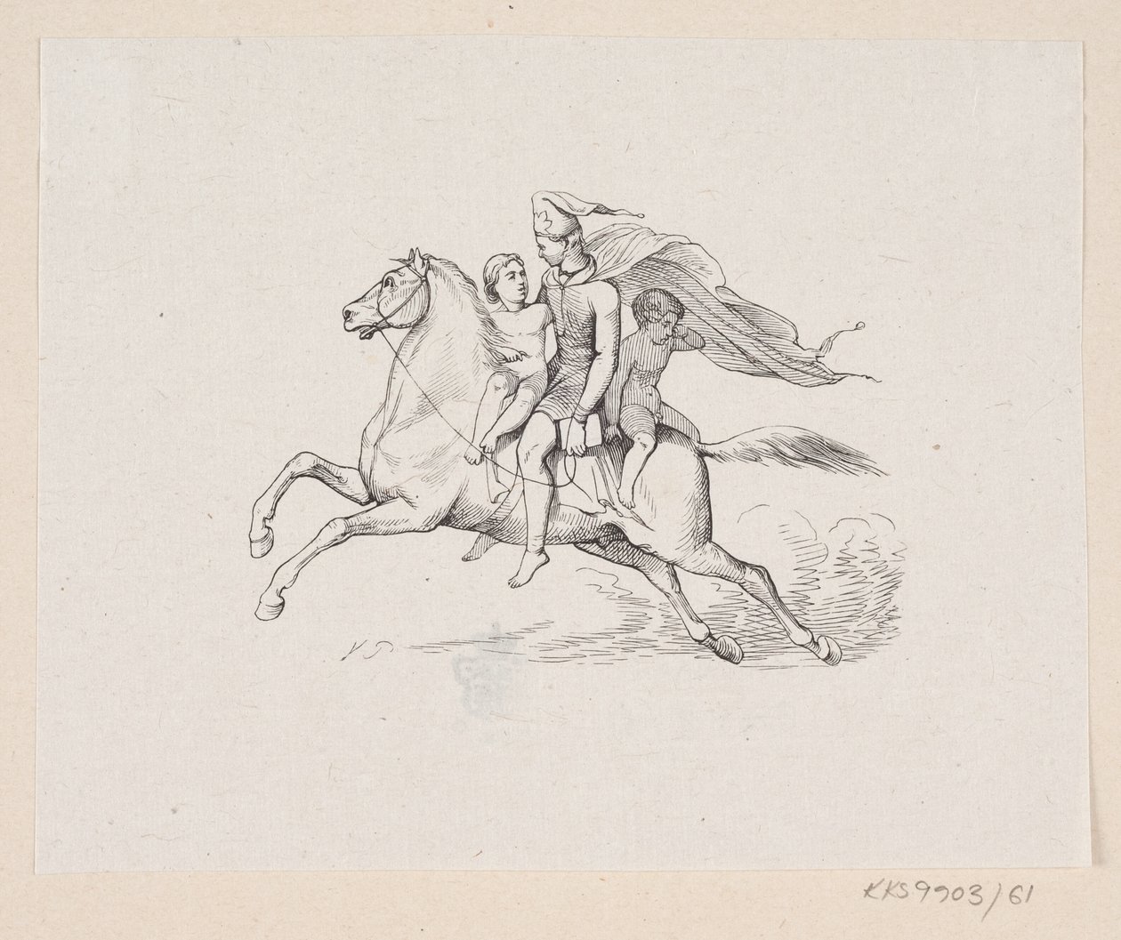 Illustration till "Ole Lukøie" i H.C. Andersen, "Sagor och berättelser", volym 1 av H.P. Hansen