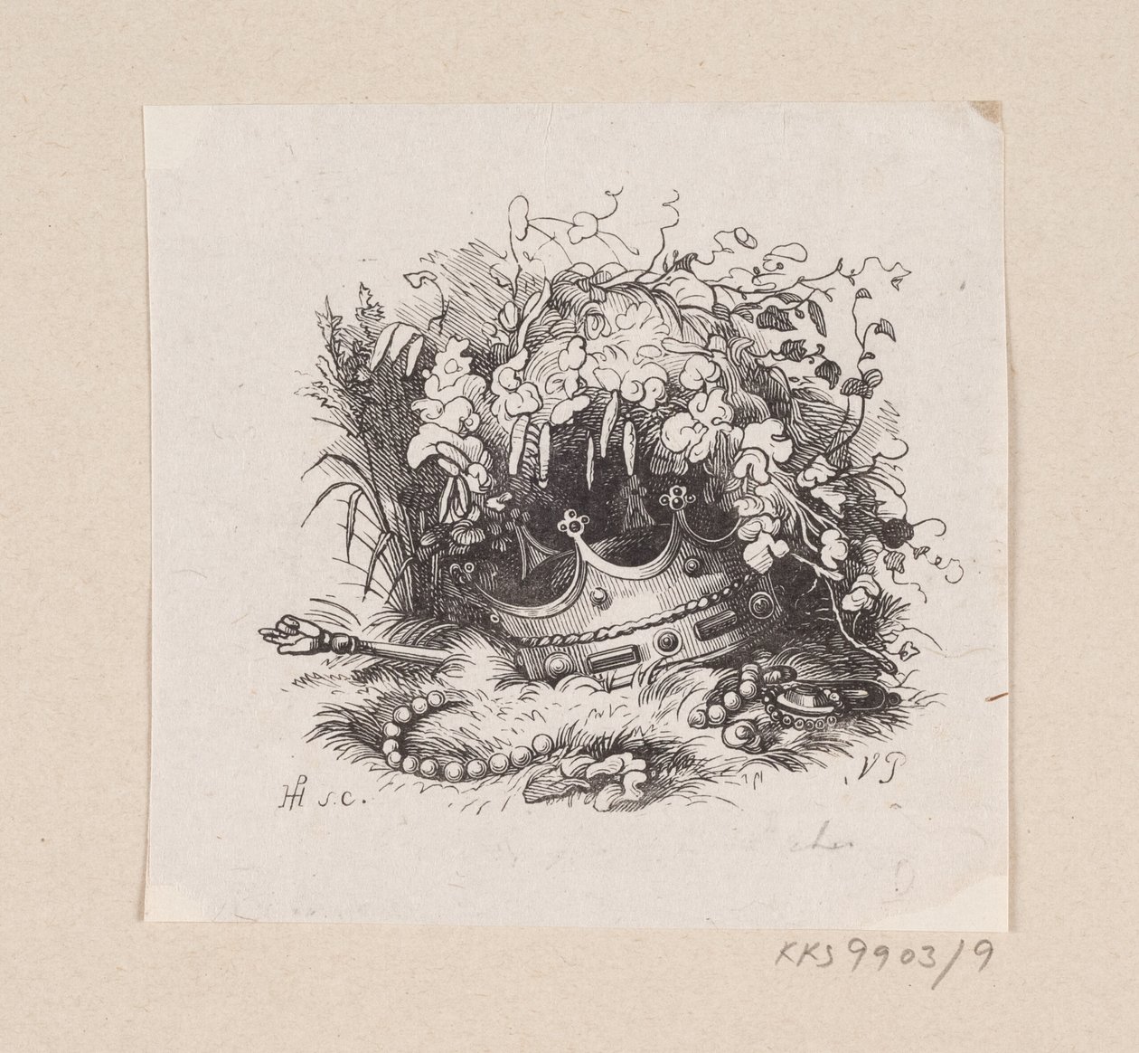 Illustration till "Prinsessan på ärten" i H.C. Andersen, "Sagor och berättelser", volym 1 av H.P. Hansen
